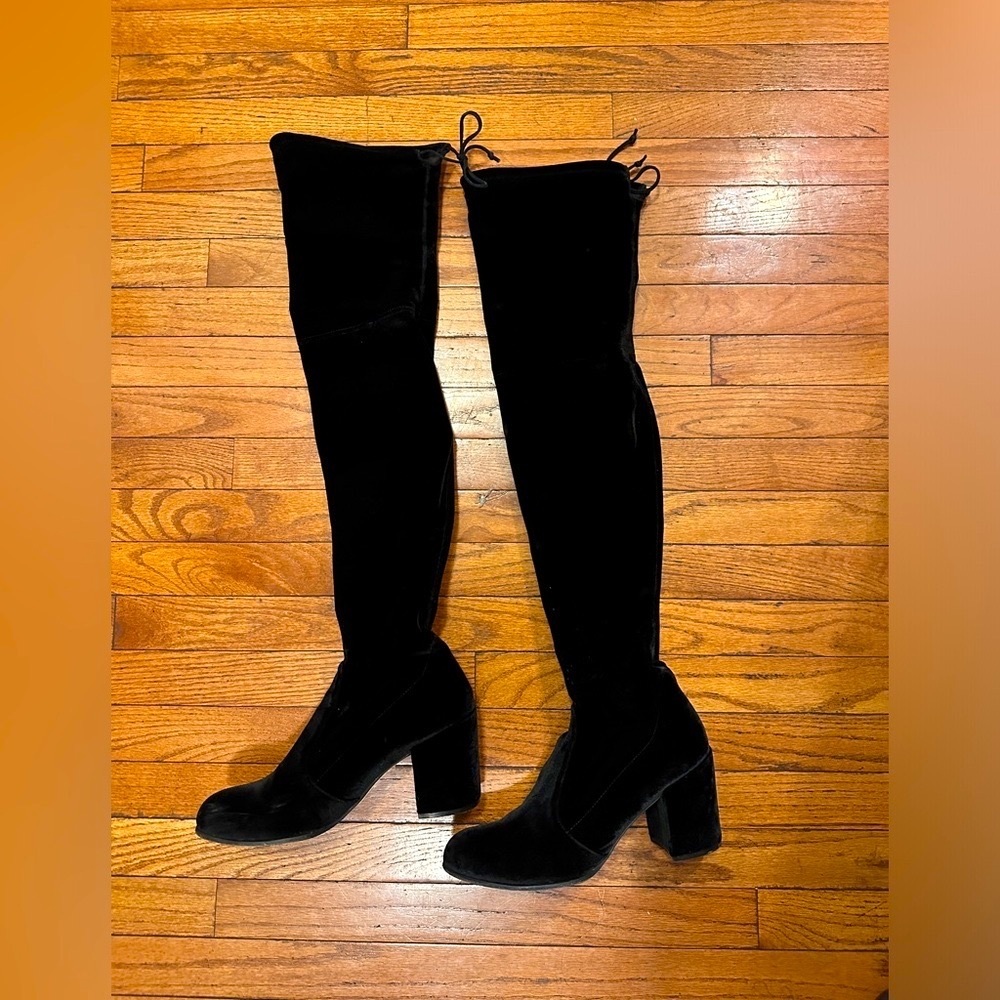 # 12  Stuart Weitzman Tieland Velvet Over-the-Knee Boots size 11